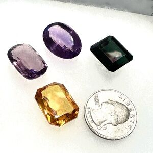 Authentic Gemstone Lot Jewelry amethyst Tourmaline sapphire citrine emerald